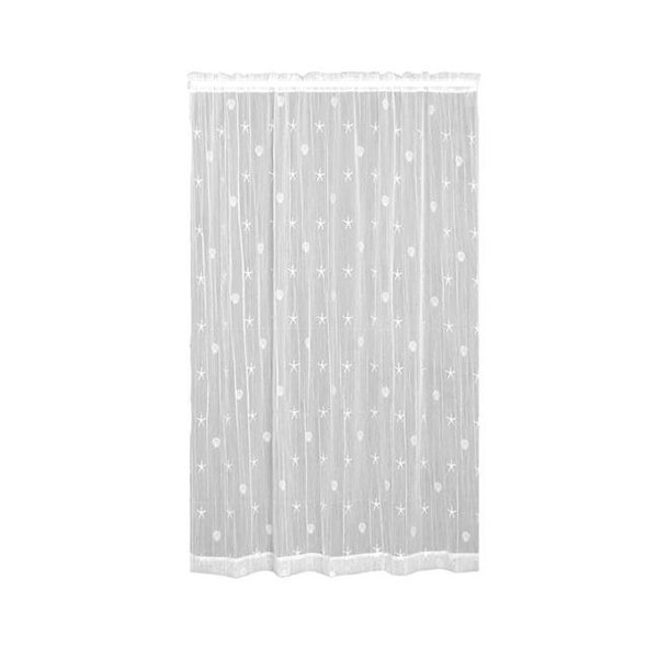 Heritagelace Heritage Lace 7175W-4563 45 x 63 in. Sand Shell Panel; White 7175W-4563